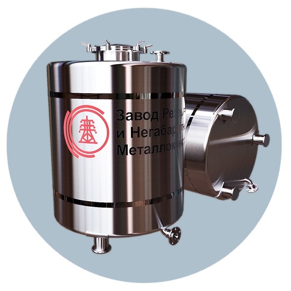 Цилиндрическая нержавеющая вертикальная емкость 5 м3