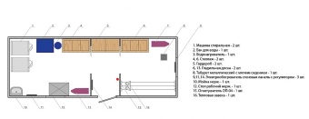 Чертеж Бытовка прачечная 8000х2500 мм